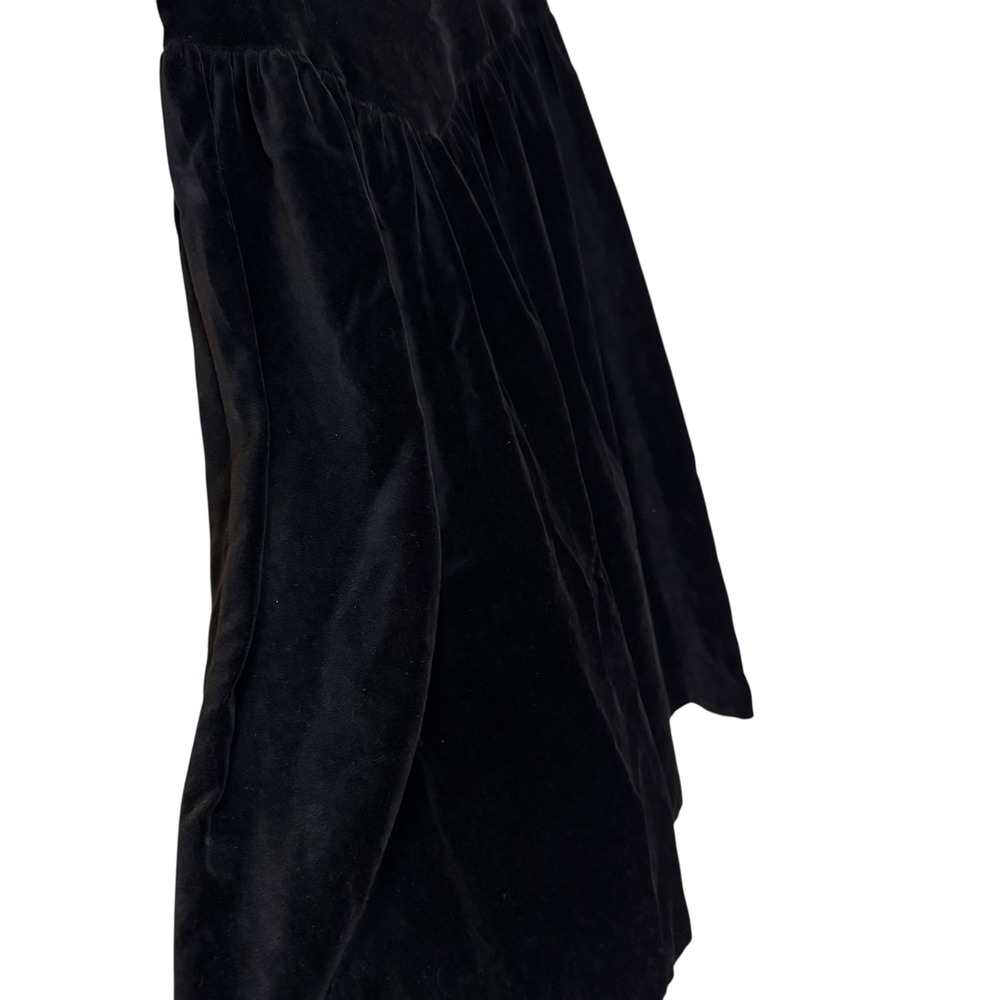 Gunne Sax Jessica McClintock Black‎ Velvet Dress Sailor Holiday Cottagecore S 5 - Picture 13 of 15